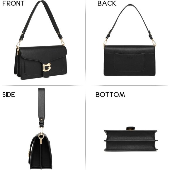 Women's Apricot Trendy Small Imported Leather Cross Body Bags - Picture 7 of 7